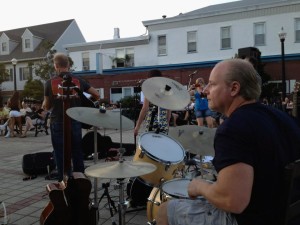 Mike''s versatility: on the drums along the Shark River (in Belmar)