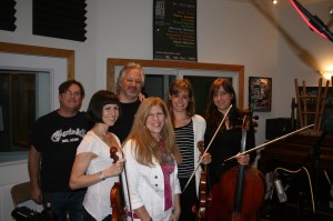 Steven Jankowski with the  the musicians/conductor:  Andy Huenerberg, Claudia Chopek, Steve Jankowski, Robin DeLorenzo, Hilary Castle and Jennifer DeVore.