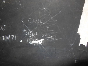 Steel Mill 1971 scrawled on the 