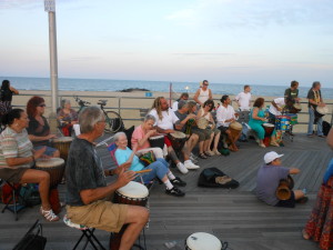 ocal percussionists on the boardwalk. part of the musical magic of Asbury Park