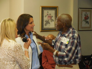 Malcom Murray  engaging the Mayor of Middletown, Stephanie Murray