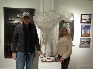 with "Tornado" by local artist Lisa Bagwell at Juried Art Exhibit Monmouth Museum