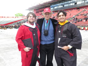 with graduating students Mike and Ian -sax players in the pep band.