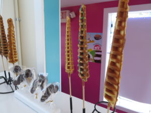 iconic waffles on a stick