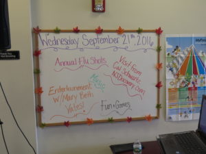 Their bulletin board schedule